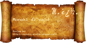 Monoki Évald névjegykártya